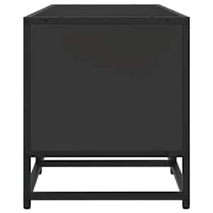 TV skříňka černá 100 x 35 x 41 cm kompozitní dřevo a kov - obrázek 5