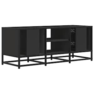 TV skříňka černá 100 x 35 x 41 cm kompozitní dřevo a kov - obrázek 6