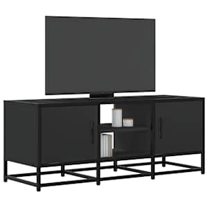 TV skříňka černá 100 x 35 x 41 cm kompozitní dřevo a kov - obrázek 1