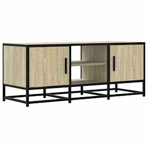 TV skříňka dub sonoma 100 x 35 x 41 cm kompozitní dřevo a kov - obrázek 2