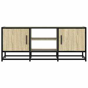 TV skříňka dub sonoma 100 x 35 x 41 cm kompozitní dřevo a kov - obrázek 4