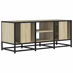 TV skříňka dub sonoma 100 x 35 x 41 cm kompozitní dřevo a kov - obrázek 6