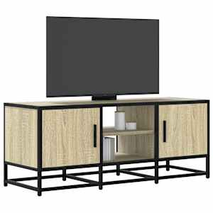 TV skříňka dub sonoma 100 x 35 x 41 cm kompozitní dřevo a kov - obrázek 1