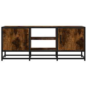 TV skříňka kouřový dub 100 x 35 x 41 cm kompozitní dřevo a kov - obrázek 4