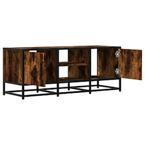 TV skříňka kouřový dub 100 x 35 x 41 cm kompozitní dřevo a kov - obrázek 7