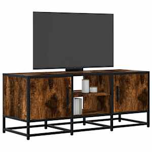 TV skříňka kouřový dub 100 x 35 x 41 cm kompozitní dřevo a kov - obrázek 1