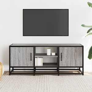 TV skříňka šedá sonoma 100 x 35 x 41 cm kompozitní dřevo a kov - obrázek 3