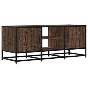 TV skříňka hnědý dub 100 x 35 x 41 cm kompozitní dřevo a kov - obrázek 2
