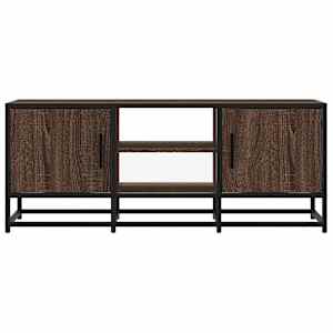 TV skříňka hnědý dub 100 x 35 x 41 cm kompozitní dřevo a kov - obrázek 4