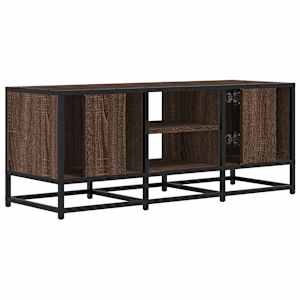TV skříňka hnědý dub 100 x 35 x 41 cm kompozitní dřevo a kov - obrázek 6