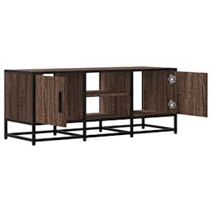 TV skříňka hnědý dub 100 x 35 x 41 cm kompozitní dřevo a kov - obrázek 7