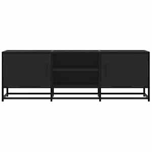 TV skříňka černá 120 x 35 x 41 cm kompozitní dřevo a kov - obrázek 4