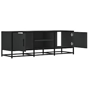 TV skříňka černá 120 x 35 x 41 cm kompozitní dřevo a kov - obrázek 7