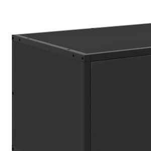 TV skříňka černá 120 x 35 x 41 cm kompozitní dřevo a kov - obrázek 8