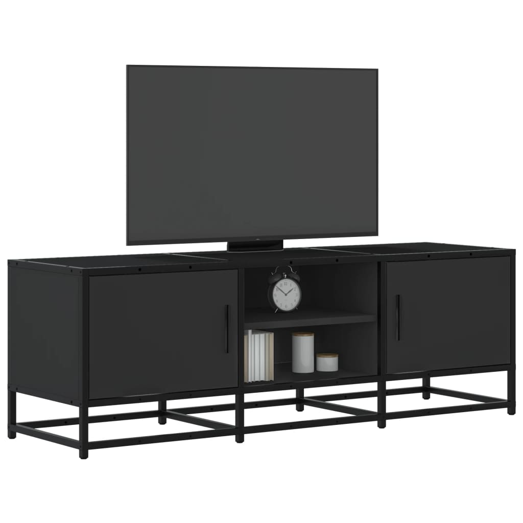 vidaXL Dulap TV, negru, 120x35x41 cm, lemn prelucrat și metal