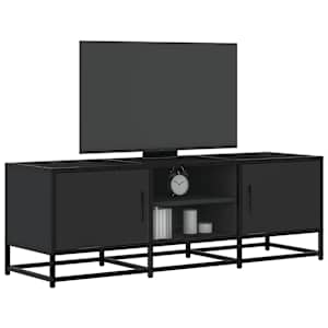 TV skříňka černá 120 x 35 x 41 cm kompozitní dřevo a kov - obrázek 1