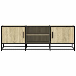 TV skříňka dub sonoma 120 x 35 x 41 cm kompozitní dřevo a kov - obrázek 4