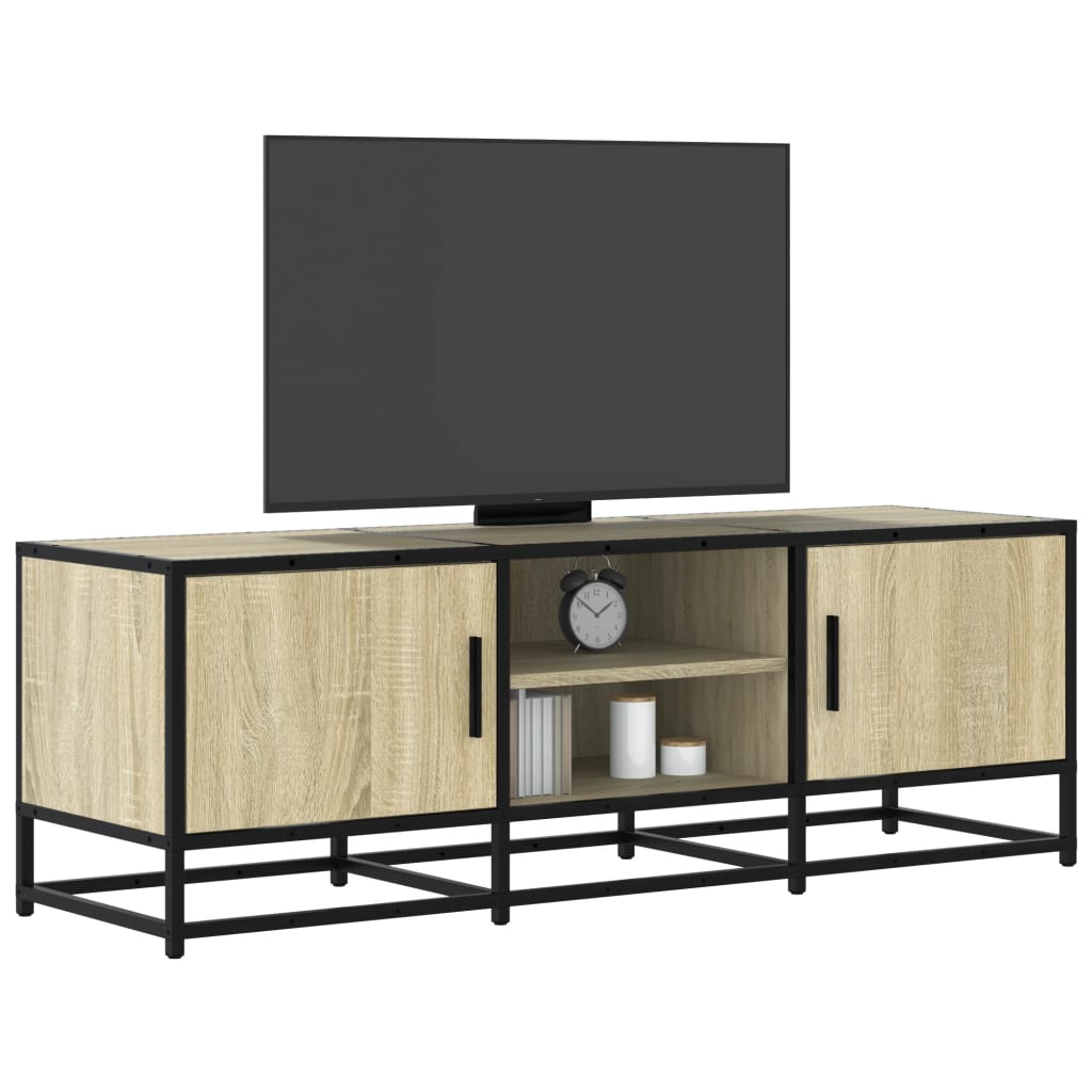 TV-Schrank Sonoma-Eiche 120x35x41 cm Holzwerkstoff und Metall