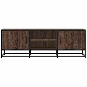 TV skříňka hnědý dub 120 x 35 x 41 cm kompozitní dřevo a kov - obrázek 4