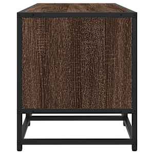 TV skříňka hnědý dub 120 x 35 x 41 cm kompozitní dřevo a kov - obrázek 5
