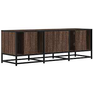 TV skříňka hnědý dub 120 x 35 x 41 cm kompozitní dřevo a kov - obrázek 6