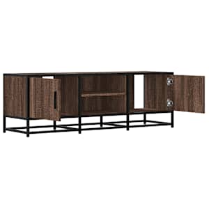 TV skříňka hnědý dub 120 x 35 x 41 cm kompozitní dřevo a kov - obrázek 7