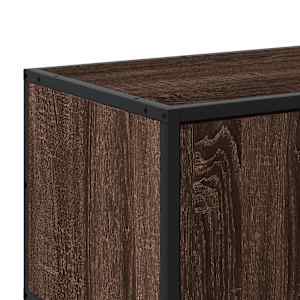TV skříňka hnědý dub 120 x 35 x 41 cm kompozitní dřevo a kov - obrázek 8