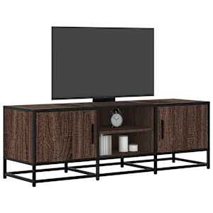 TV skříňka hnědý dub 120 x 35 x 41 cm kompozitní dřevo a kov - obrázek 1