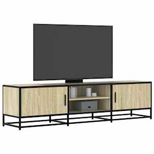 TV skříňka dub sonoma 160 x 35 x 41 cm kompozitní dřevo a kov - obrázek 1