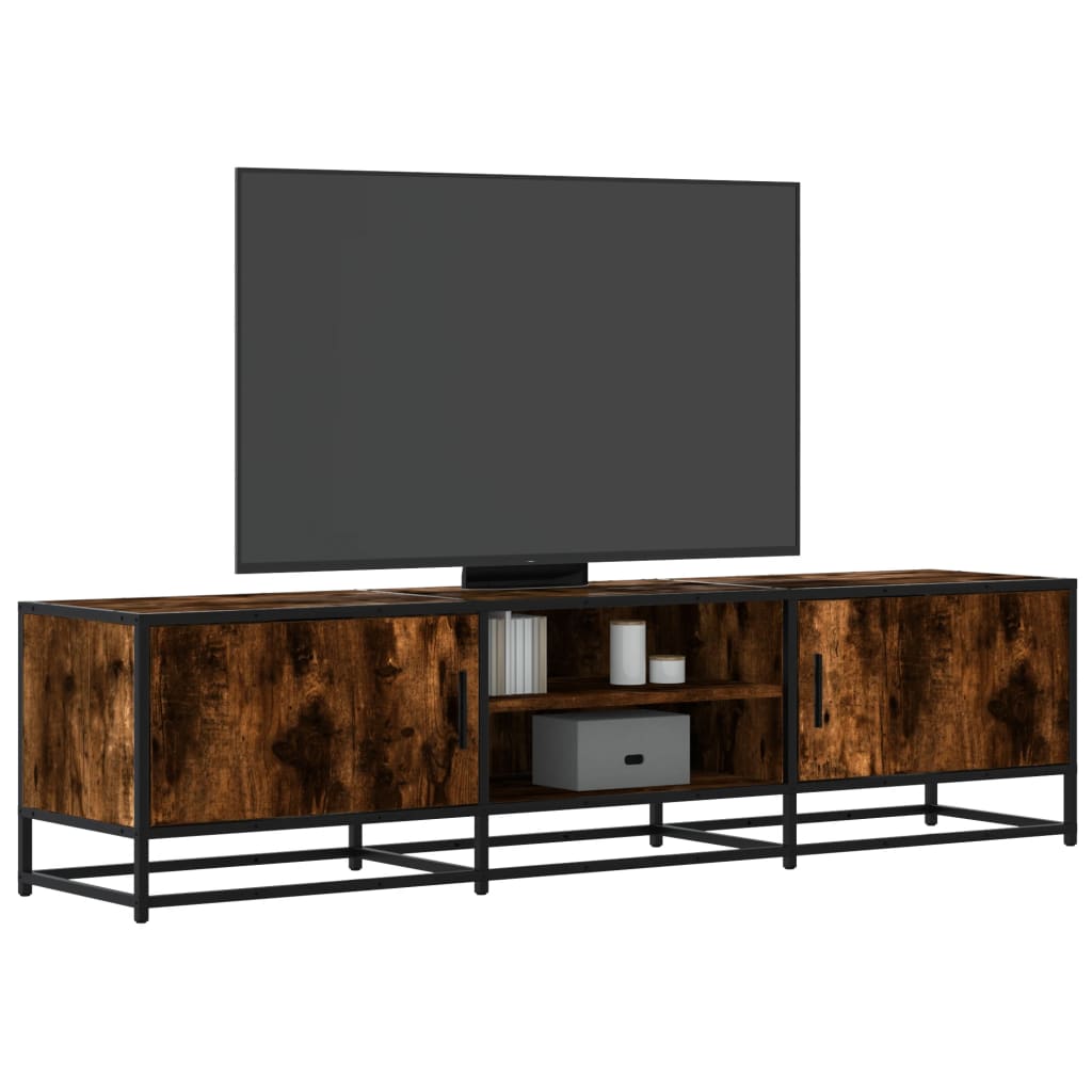 vidaXL TV-Schrank Räuchereiche 160x35x41 cm Holzwerkstoff und Metall