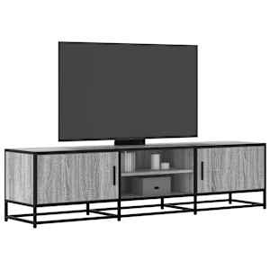 TV skříňka šedá sonoma 160 x 35 x 41 cm kompozitní dřevo a kov - obrázek 1