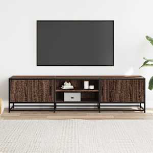 vidaXL TV-Schrank Eichen-Optik 160x35x41 cm Holzwerkstoff und Metall