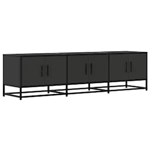 TV skříňka černá 150 x 35 x 41 cm kompozitní dřevo a kov - obrázek 2