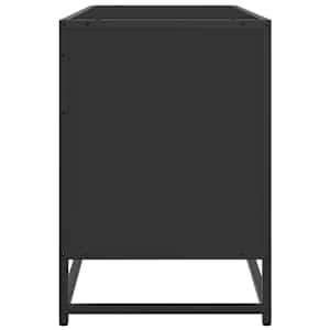 TV skříňka černá 150 x 35 x 41 cm kompozitní dřevo a kov - obrázek 5
