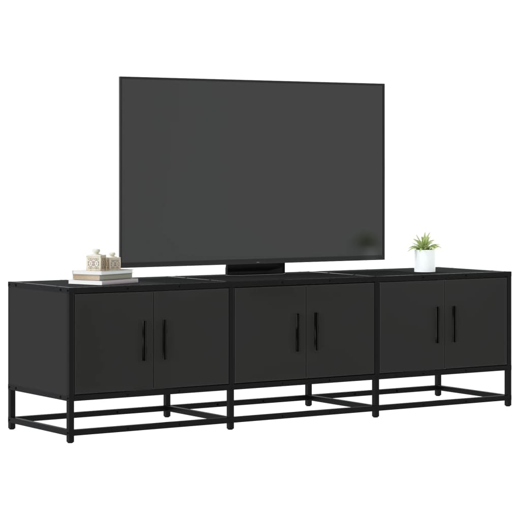 vidaXL TV-Schrank Schwarz 150x35x41 cm Holzwerkstoff und Metall