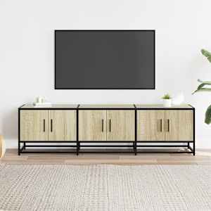 TV skříňka dub sonoma 150 x 35 x 41 cm kompozitní dřevo a kov - obrázek 3