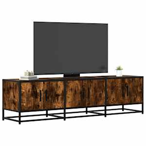 TV skříňka kouřový dub 150 x 35 x 41 cm kompozitní dřevo a kov - obrázek 1