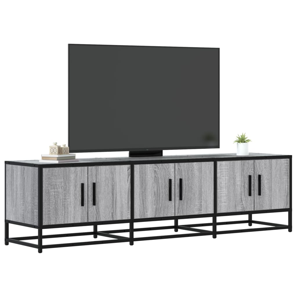 vidaXL Dulap TV, gri sonoma, 150x35x41 cm, lemn prelucrat și metal