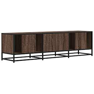 TV skříňka hnědý dub 150 x 35 x 41 cm kompozitní dřevo a kov - obrázek 6