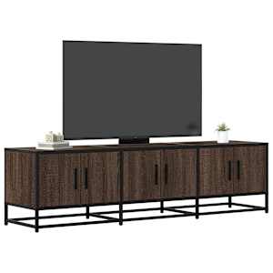 TV skříňka hnědý dub 150 x 35 x 41 cm kompozitní dřevo a kov - obrázek 1