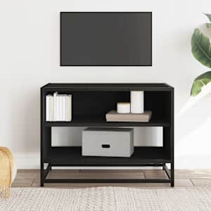 TV skříňka černá 61 x 40 x 46 cm kompozitní dřevo a kov - obrázek 3