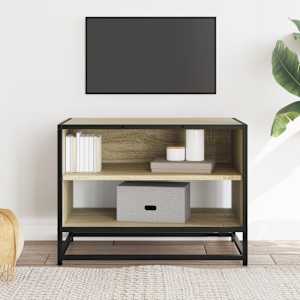 TV skříňka dub sonoma 61 x 40 x 46 cm kompozitní dřevo a kov - obrázek 3