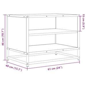 TV skříňka dub sonoma 61 x 40 x 46 cm kompozitní dřevo a kov - obrázek 9