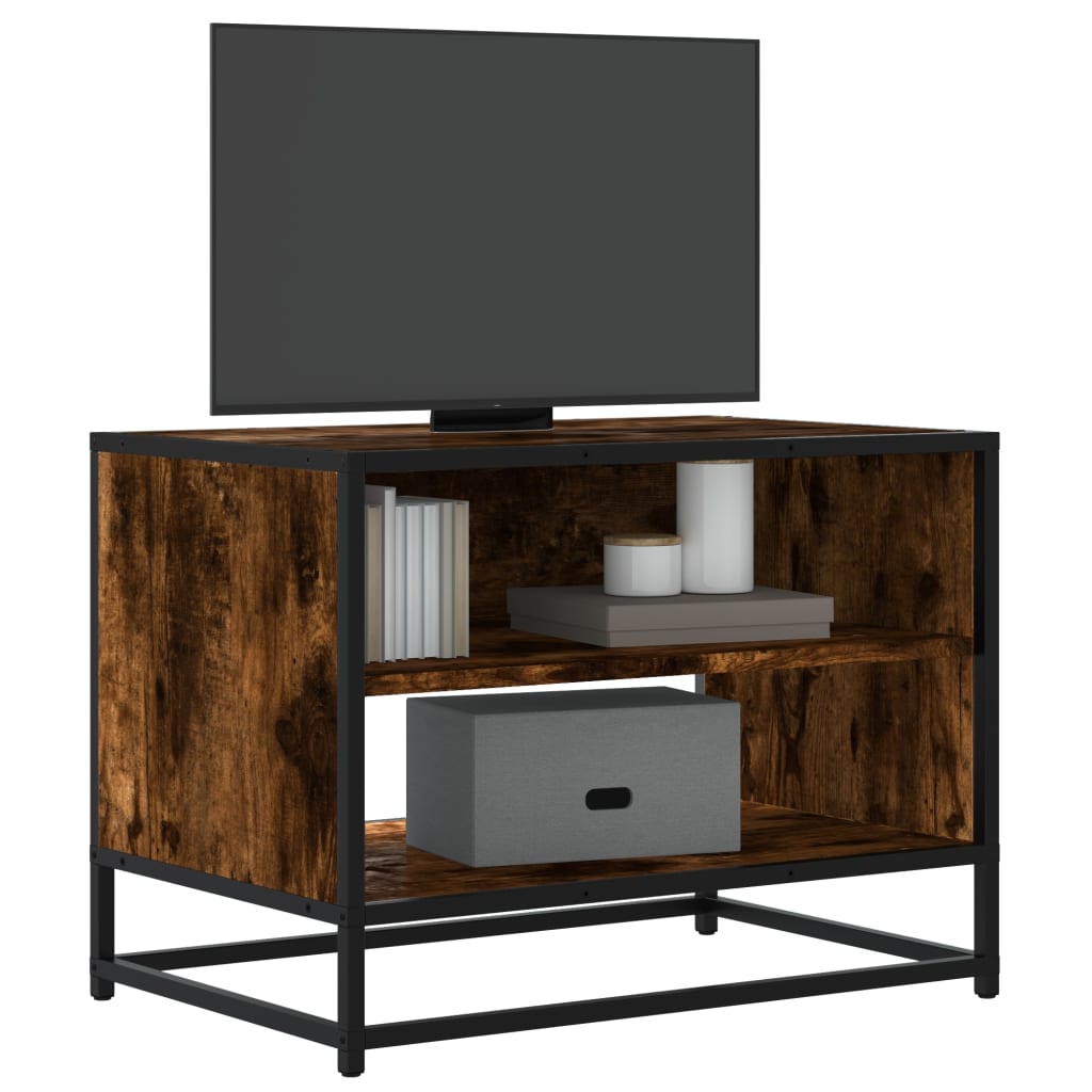 TV-Schrank Räuchereiche 61x40x46 cm Holzwerkstoff und Metall