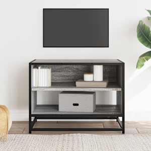 TV skříňka šedá sonoma 61 x 40 x 46 cm kompozitní dřevo a kov - obrázek 3