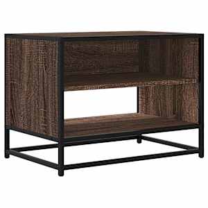 TV skříňka hnědý dub 61 x 40 x 46 cm kompozitní dřevo a kov - obrázek 2