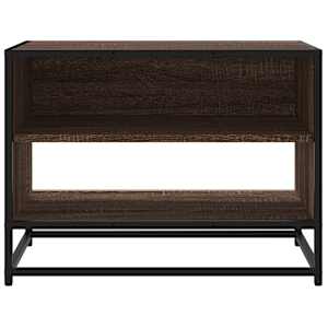 TV skříňka hnědý dub 61 x 40 x 46 cm kompozitní dřevo a kov - obrázek 4