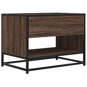 TV skříňka hnědý dub 61 x 40 x 46 cm kompozitní dřevo a kov - obrázek 6