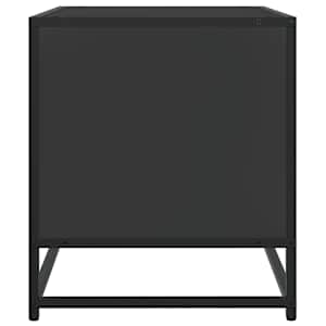 TV skříňka černá 91 x 40 x 46 cm kompozitní dřevo a kov - obrázek 5