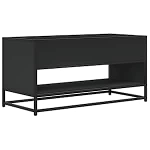 TV skříňka černá 91 x 40 x 46 cm kompozitní dřevo a kov - obrázek 6